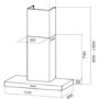 Rangemaster 95740 Low Profile 110cm Chimney Hood in Black
