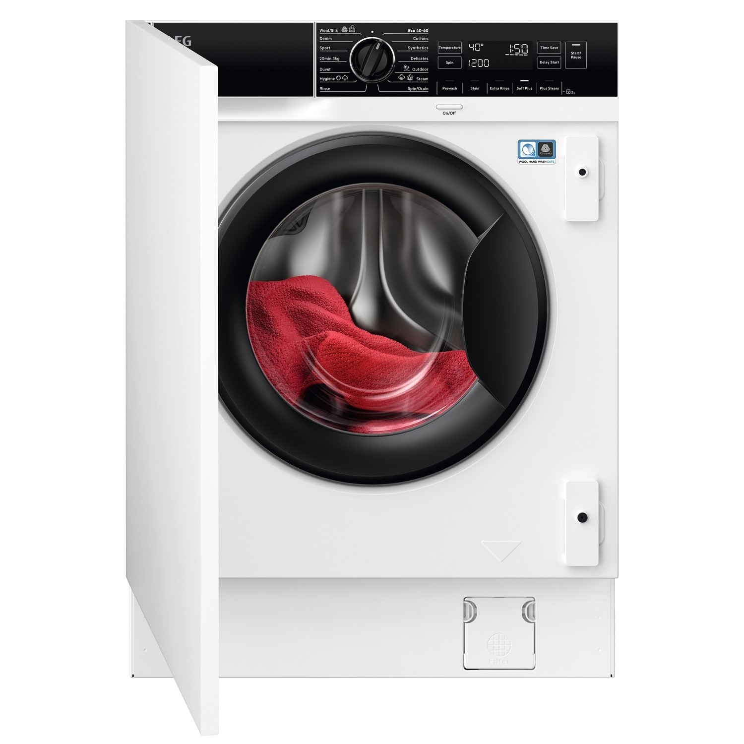 AEG LF7C8636BI 8kg Series 7000 Fully Integrated ProSteam Washing Machine