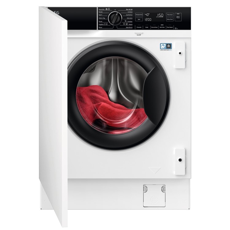 Refurbished AEG 7000 Series ProSteam LF7C8636BI Integrated 8KG 1400 Spin Washing Machine White