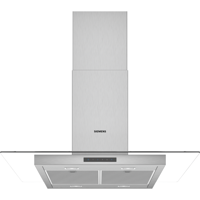 Siemens LF97GBM50B iQ300 90cm Island Cooker Hood With Touch Control & Flat Glass Canopy - Stainless Steel