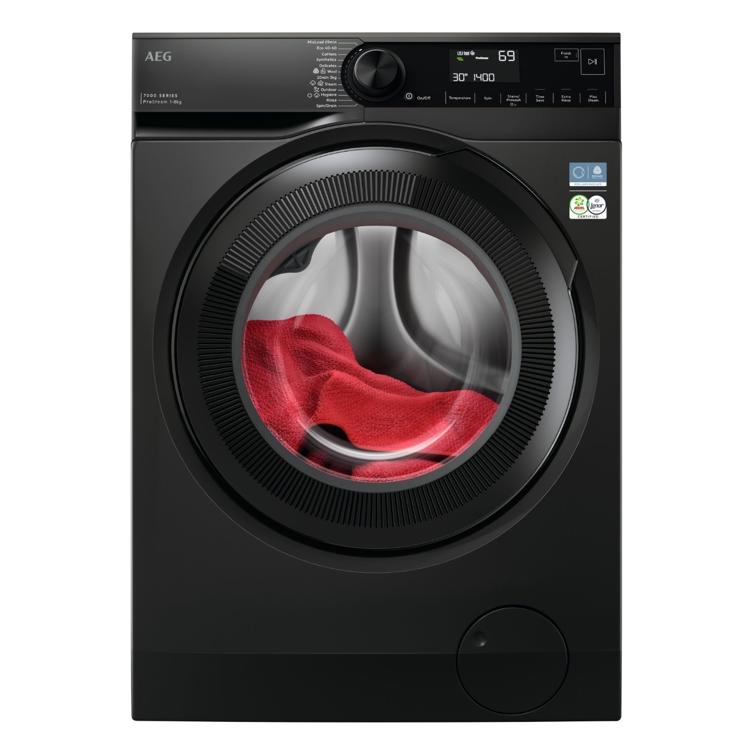 AEG LFSR7484U4B 8kg Series 7000 ProSteam Washing Machine 1400rpm – GRAPHITE