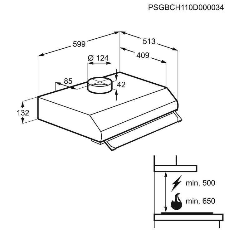 Electrolux 60cm Integrated Cooker Hood - Stainless Steel