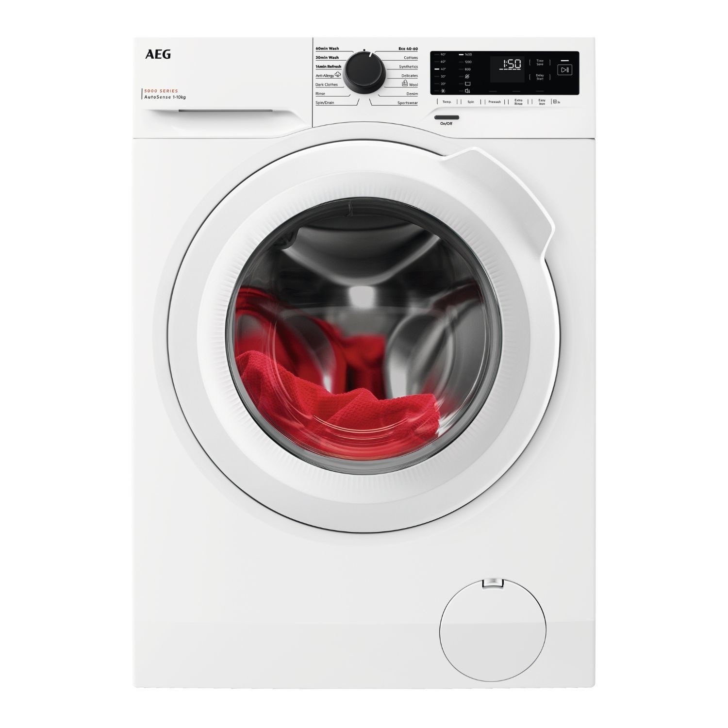 Photos - Washing Machine AEG LFX50142B 5000 Series AutoSense 10kg 1400rpm - White