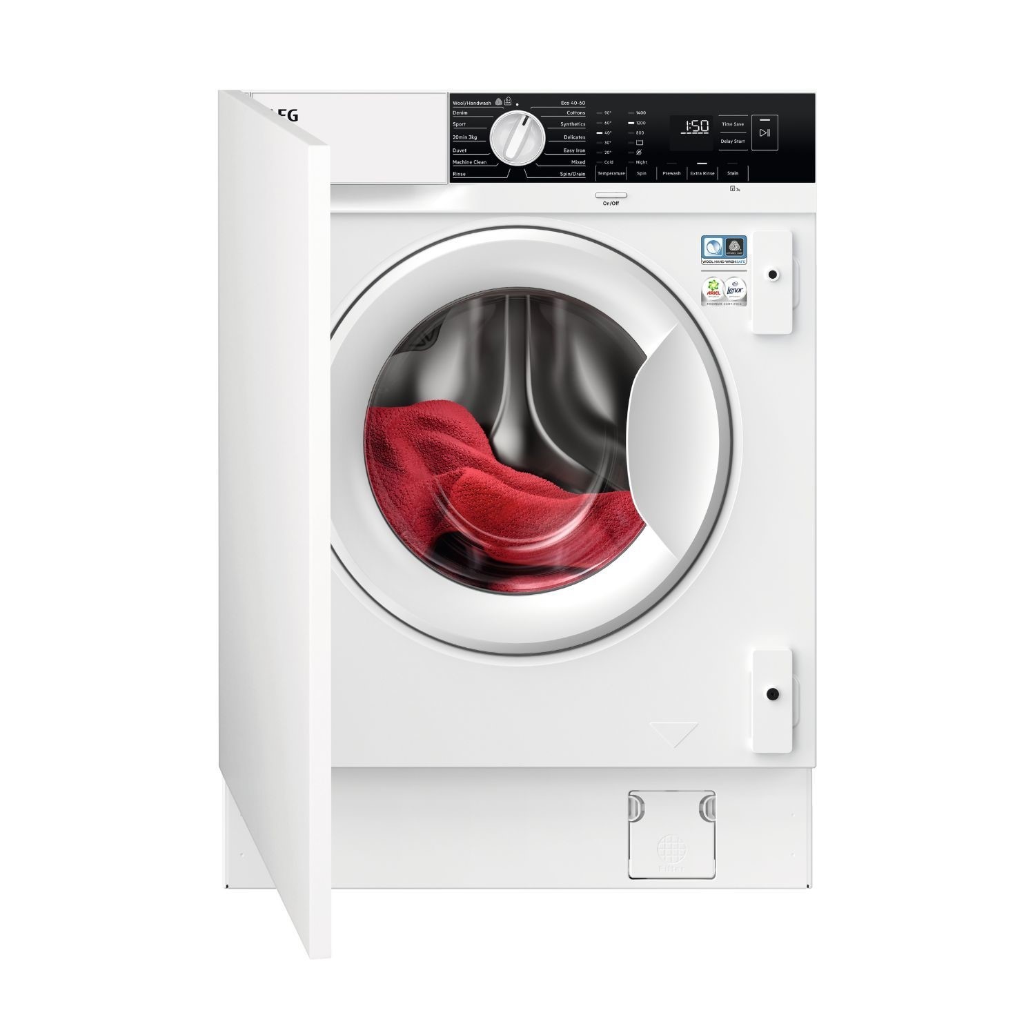 AEG 6000 ProSense® 8kg Integrated Washing Machine - 1400rpm Quiet B-Rated - LFX6G8434BI AEG 6000 ProSense® 8kg Integrated Washing Machine - 1400rpm Quiet B-Rated - LFX6G8434BI