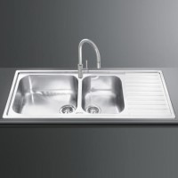 Smeg LG116D Alba 2.0 Bowl Right Hand Drainer Inset Stainless Steel Sink