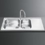 Smeg LG116D Alba 2.0 Bowl Right Hand Drainer Inset Stainless Steel Sink