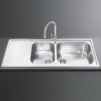 Smeg LG116S Alba 2.0 Bowl Left Hand Drainer Inset Stainless Steel Sink