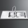 Smeg LG116S Alba 2.0 Bowl Left Hand Drainer Inset Stainless Steel Sink