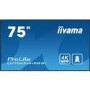 Refurbished iiyama LH7565UHSB-B1 Signage Display Kiosk design 189.2 cm 74.5" LED Wi-Fi 800 cd/m² 4K Ultra HD Black Built-in processor Android 11 24/7