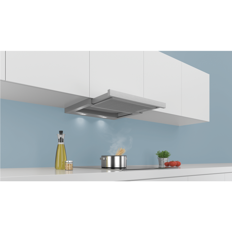 GRADE A1 - Siemens LI64MA530B iQ300 Silver Metallic 60cm Telescopic Canopy Hood