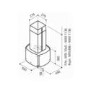 Elica LIGHTCUBEISLAND Light Cube Decorative Stainless Steel And White Glass 55cm Island Cooker Hood