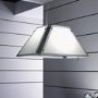 Elica LIGHTPYRAMIDISLAND Light Pyramid Decorative Stainless Steel And White Glass 55cm Island Cooker