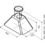 Elica LIGHTPYRAMIDISLAND Light Pyramid Decorative Stainless Steel And White Glass 55cm Island Cooker