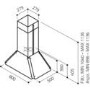 Elica LIGHTPYRAMIDISLAND Light Pyramid Decorative Stainless Steel And White Glass 55cm Island Cooker