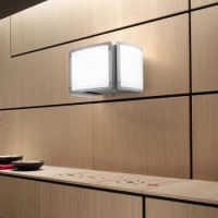 Elica LIGHT_CUBE Light Cube Decorative 55cm Chimney Hood in Stainless Steel & White Glass