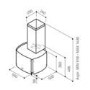 Elica LIGHT_CUBE Light Cube Decorative 55cm Chimney Hood in Stainless Steel & White Glass