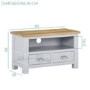 Linden Grey Farmhouse TV Unit Stand with Light Oak Top