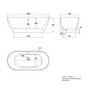 GRADE A2 - Freestanding Double Ended Bath 1645 x 750mm - Lisbon