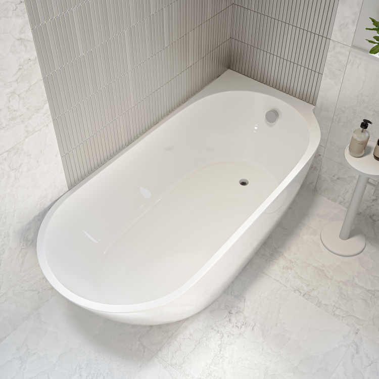 Freestanding Single Ended Right Hand Corner Bath 1650 x 740mm - Lisbon