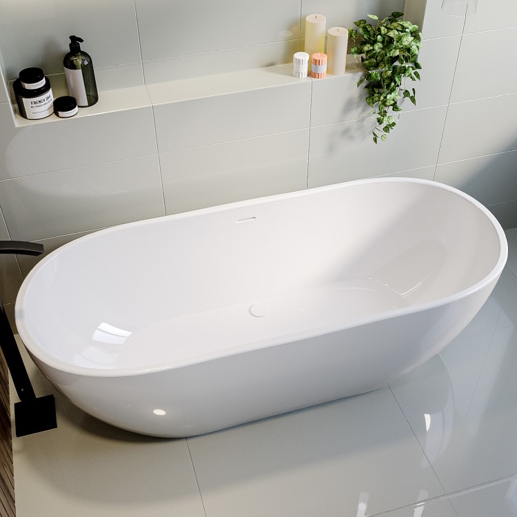 ONLY OPENED - Freestanding Double Ended Bath 1800 x 750mm - Lisbon