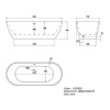 Freestanding Double Ended Bath 1800 x 750mm - Lisbon