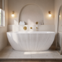 Freestanding Double Ended Fluted Bath 1650 x 750mm - Lisbon