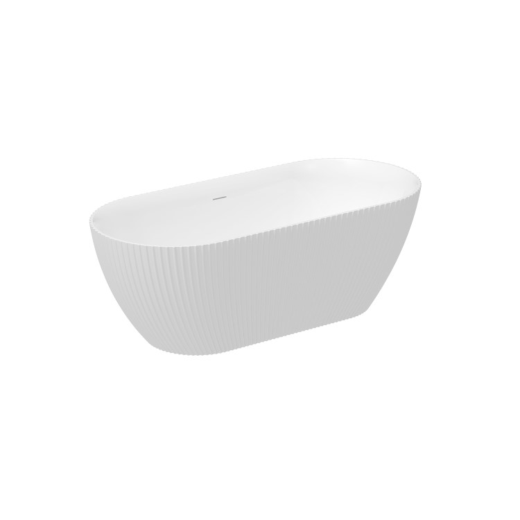Freestanding Double Ended Fluted Bath 1650 x 750mm - Lisbon