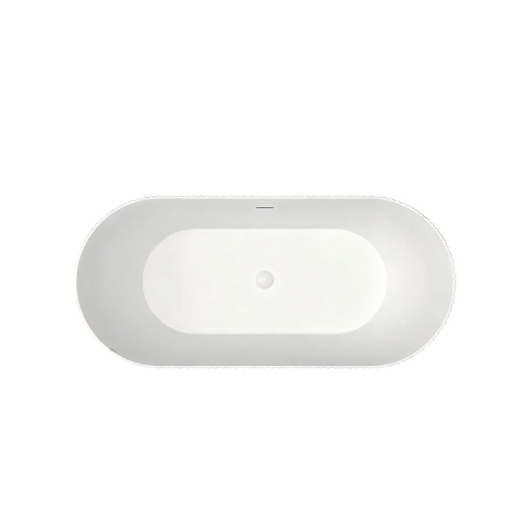 Freestanding Double Ended Fluted Bath 1650 x 750mm - Lisbon