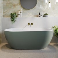 Green Freestanding Double Ended Bath 1650 x 750mm - Lisbon Green Freestanding Double Ended Bath 1650 x 750mm - Lisbon