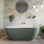 GRADE A1 - Green Freestanding Double Ended Bath 1650 x 750mm - Lisbon