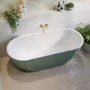 GRADE A1 - Green Freestanding Double Ended Bath 1650 x 750mm - Lisbon