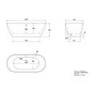 GRADE A1 - Green Freestanding Double Ended Bath 1650 x 750mm - Lisbon