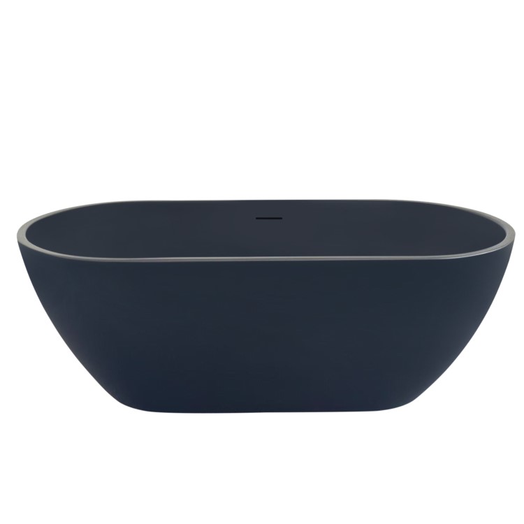 Matt Black Freestanding Double Ended Bath 1650 x 750mm - Lisbon