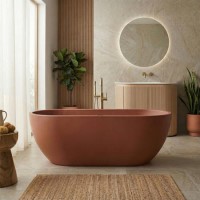 Red Freestanding Double Ended Bath 1650 x 750mm - Lisbon