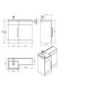 White L-Shaped Mid Edge Basin & WC Unit Right Hand - W900 x H860mm