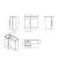 White L-Shaped Thin Edge Basin & WC Unit Right Hand - W900 x H860mm