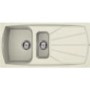 Reginox LIVING475-C 1.5 Bowl Regi-Granite Composite Sink With Reversible Drainer Granitetek Cream