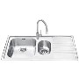 Smeg 1.5 Bowl Right Hand Drainer Stainless Steel Chrome Kitchen Sink – LL10D-2 Alba
