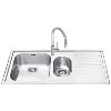 Smeg 1.5 Bowl Right Hand Drainer Stainless Steel Chrome Kitchen Sink – LL10D-2 Alba