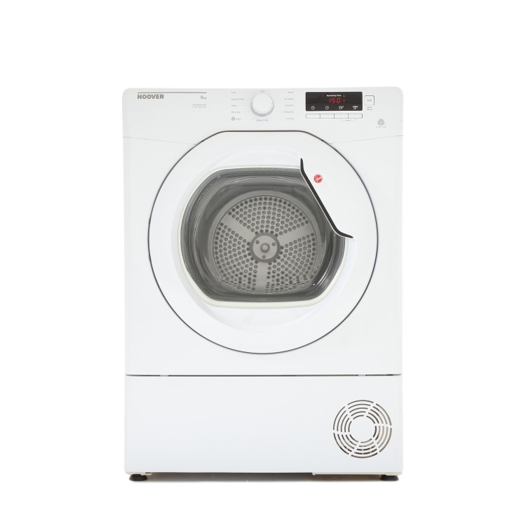 GRADE A2 - Hoover LLCD91B-80 Vision HD 9kg Freestanding Condenser Tumble Dryer White