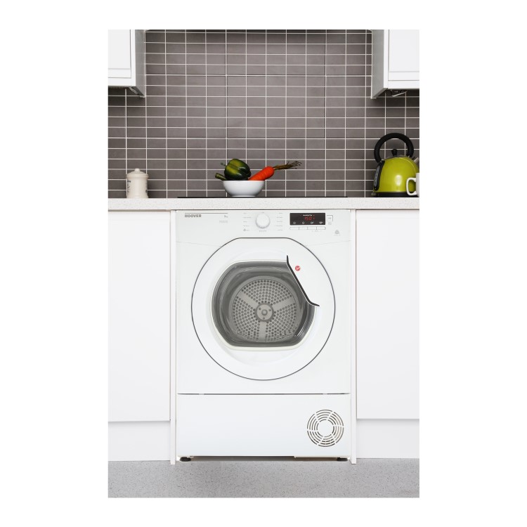 GRADE A2 - Hoover LLCD91B-80 Vision HD 9kg Freestanding Condenser Tumble Dryer White