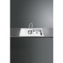 Smeg LM102S-2 Alba 1.5 Bowl Inset Fabric Finish Stainless Steel Sink With Left Hand Drainer
