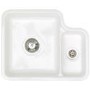 Astracast LN15WHHOMESK Lincoln 1.5 Bowl Right Hand Drainer Ceramic Sink - White