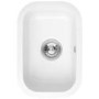 Astracast LNH2WHHOMESK Lincoln Undermount Half Bowl Ceramic Sink - Gloss White