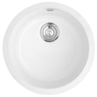 Astracast LNR1GBHOMESK Lincoln R1 Undermount Round Bowl Ceramic Sink in Gloss Black