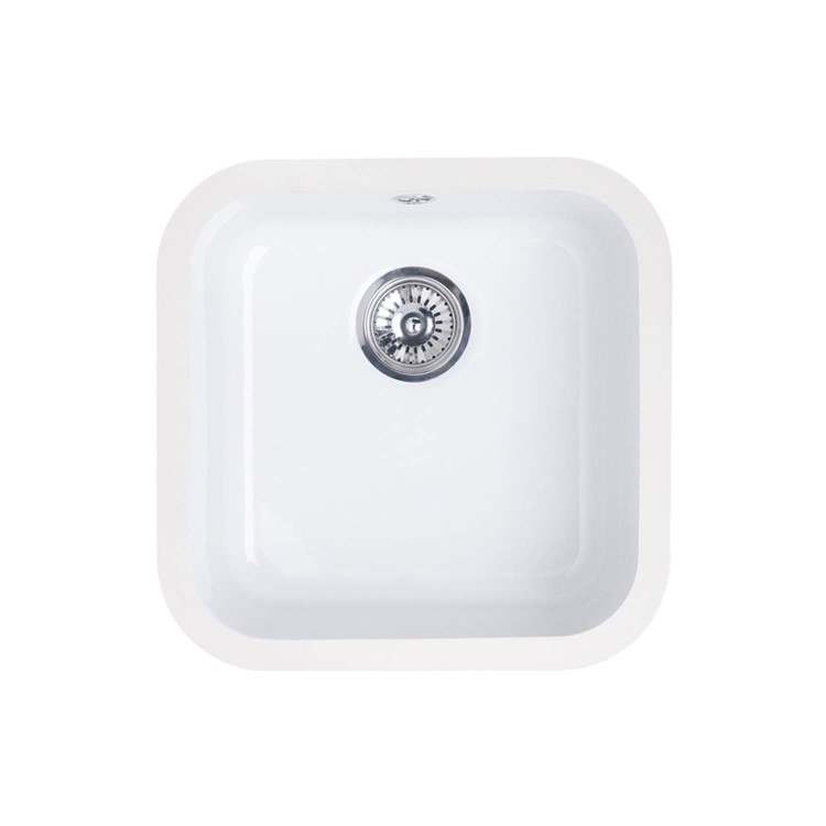 Astracast LNS2WHHOMESK Lincoln S2 Undermount Single Bowl Ceramic Sink - Gloss White