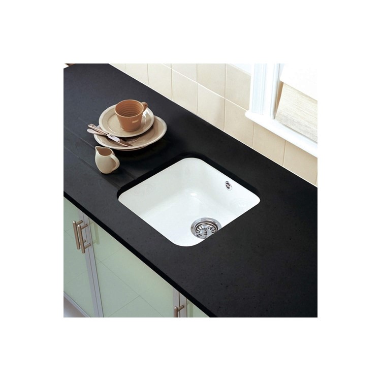 Astracast LNS2WHHOMESK Lincoln S2 Undermount Single Bowl Ceramic Sink - Gloss White
