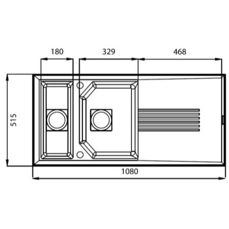 Astracast LO15RHHOMESK Helix 1.5 Bowl Reversible Drainer Granite ROK Composite Sink in Beige