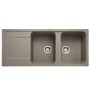 Rangemaster Loa 2 Bowl Inset Granite Kitchen Sink - Pebble