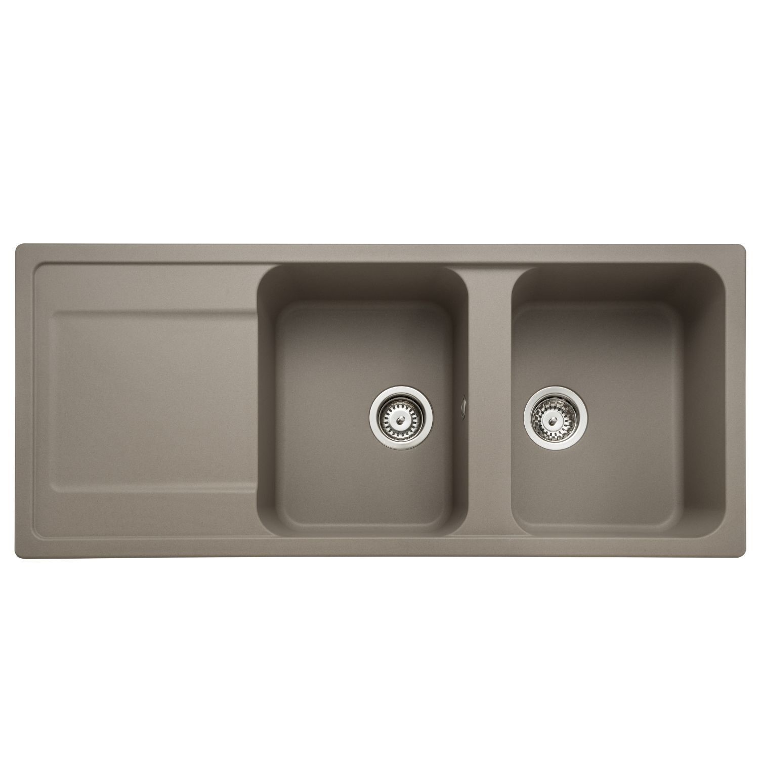Loa 2 Bowl Inset Granite Kitchen Sink Pebble